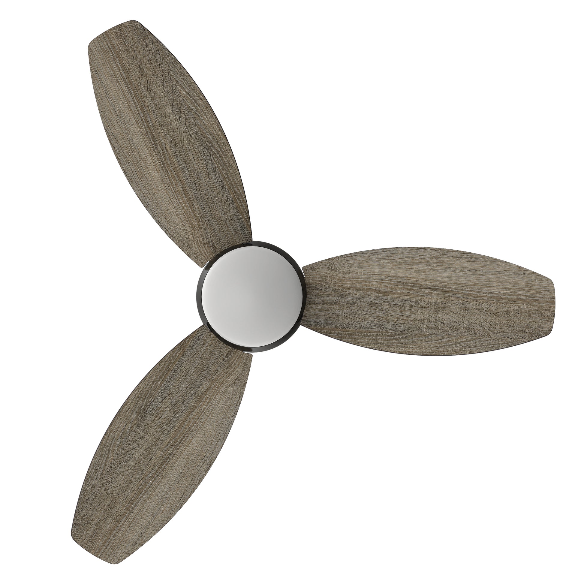Carro HOBART 48 inch 3-Blade Flush Mount Smart Ceiling Fan with LED Light Kit & Remote- Black/Walnut & Barnwood (Reversible Blades)