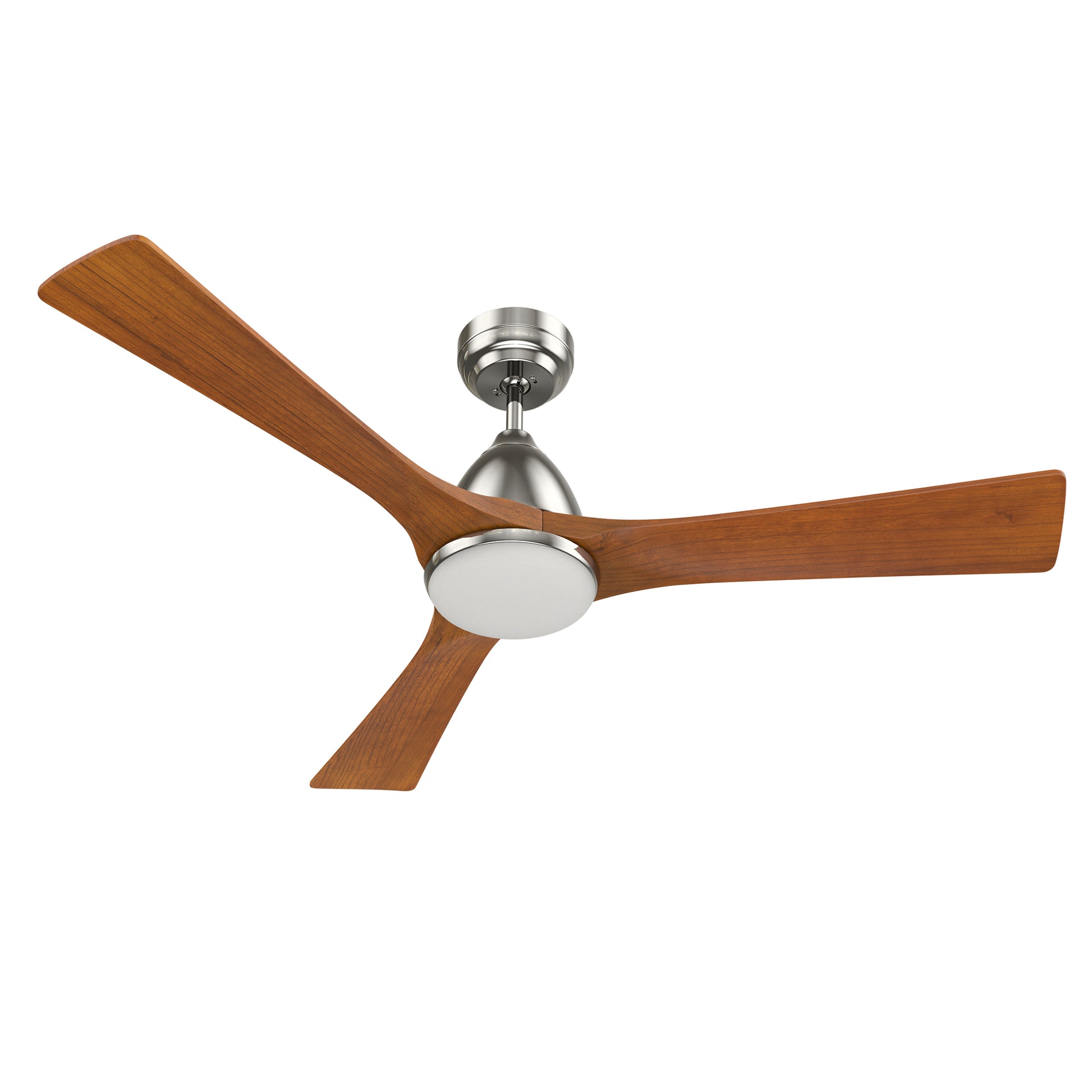 Carro PERRY 52 inch 3-Blade Smart Ceiling Fan with LED Light Kit & Remote- Silver/Antique Walnut