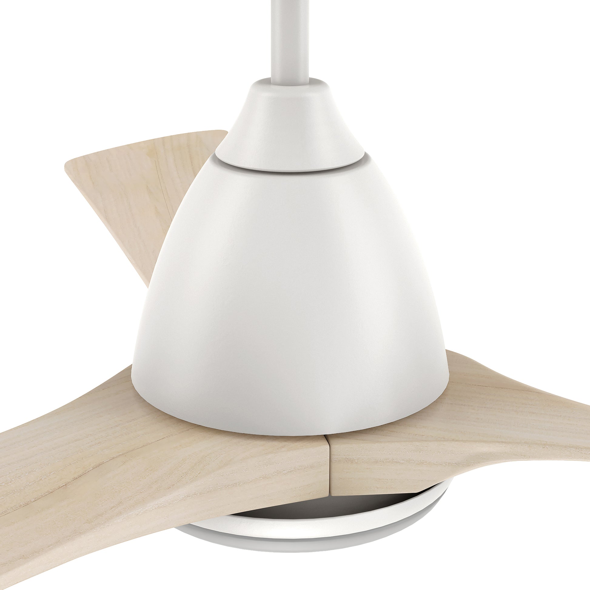 Carro PERRY 52 inch 3-Blade Smart Ceiling Fan with LED Light Kit & Remote- White/Whitewashed Walnut