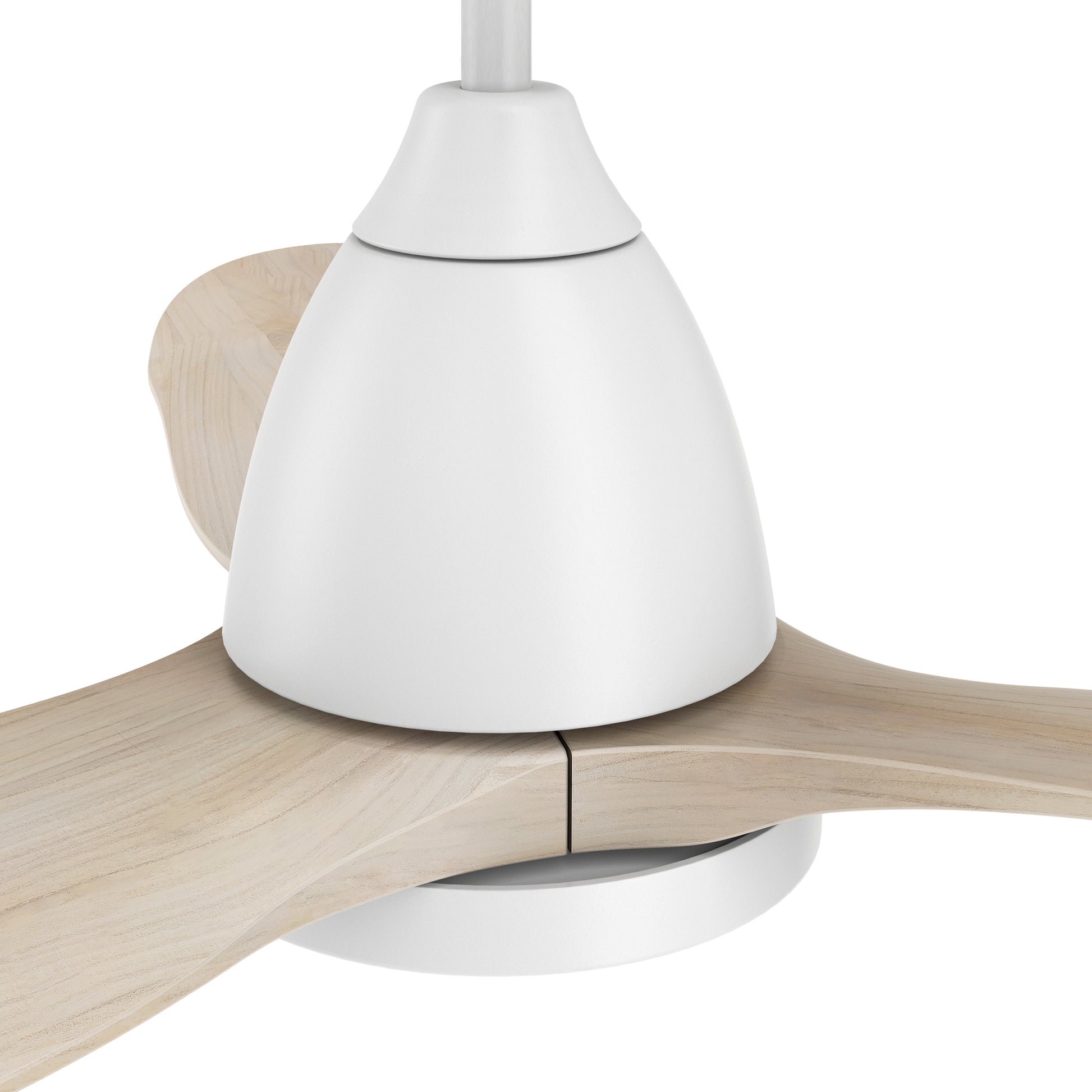 Carro GARRICK 52 inch 3-Blade Smart Ceiling Fan with LED Light Kit & Remote- Silver/White Oak