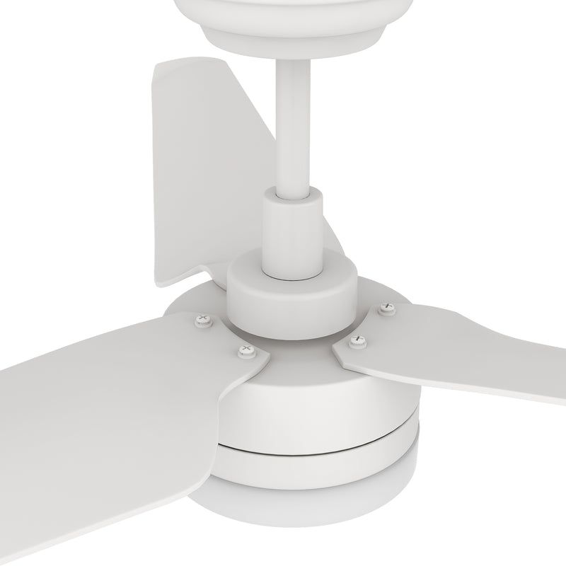 Carro ATTICUS 52 inch 3-Blade Smart Ceiling Fan with LED Light Kit & Remote Control- White/White
