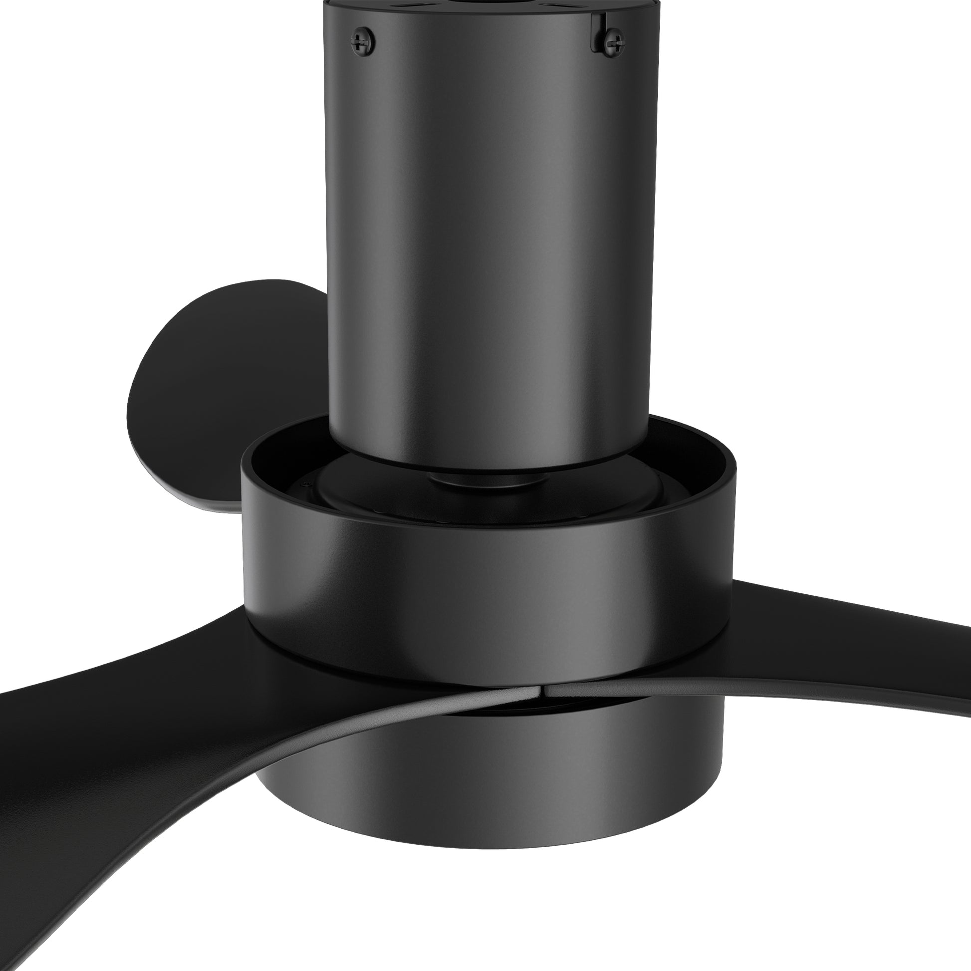 Carro AURORA 52 inch 3-Blade Flush Mount Smart Ceiling Fan with LED Light Kit & Remote- Black/Black