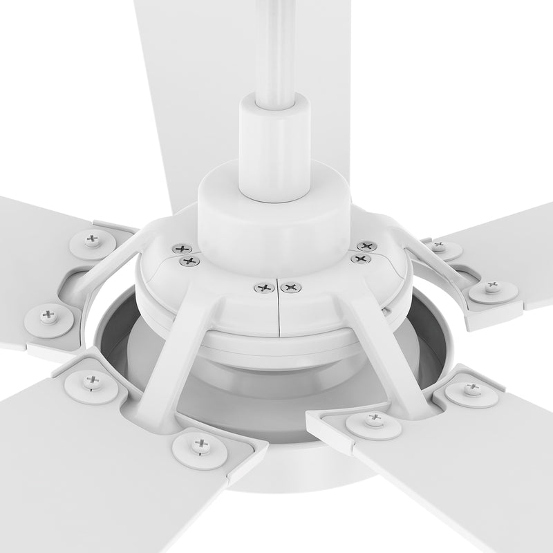 Carro Home WINSTON 52 inch 5-Blade Smart Ceiling Fan with LED Light Kit & Remote Control- White/White