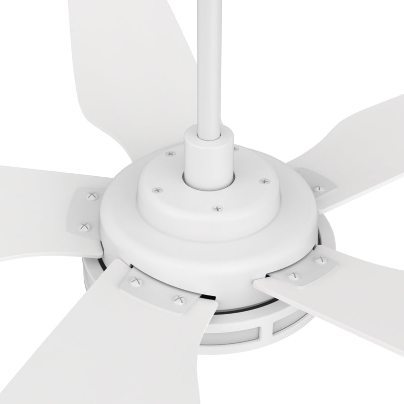 Carro ELIRA 52 inch 5-Blade Smart Ceiling Fan with LED Light Kit & Remote - White/White