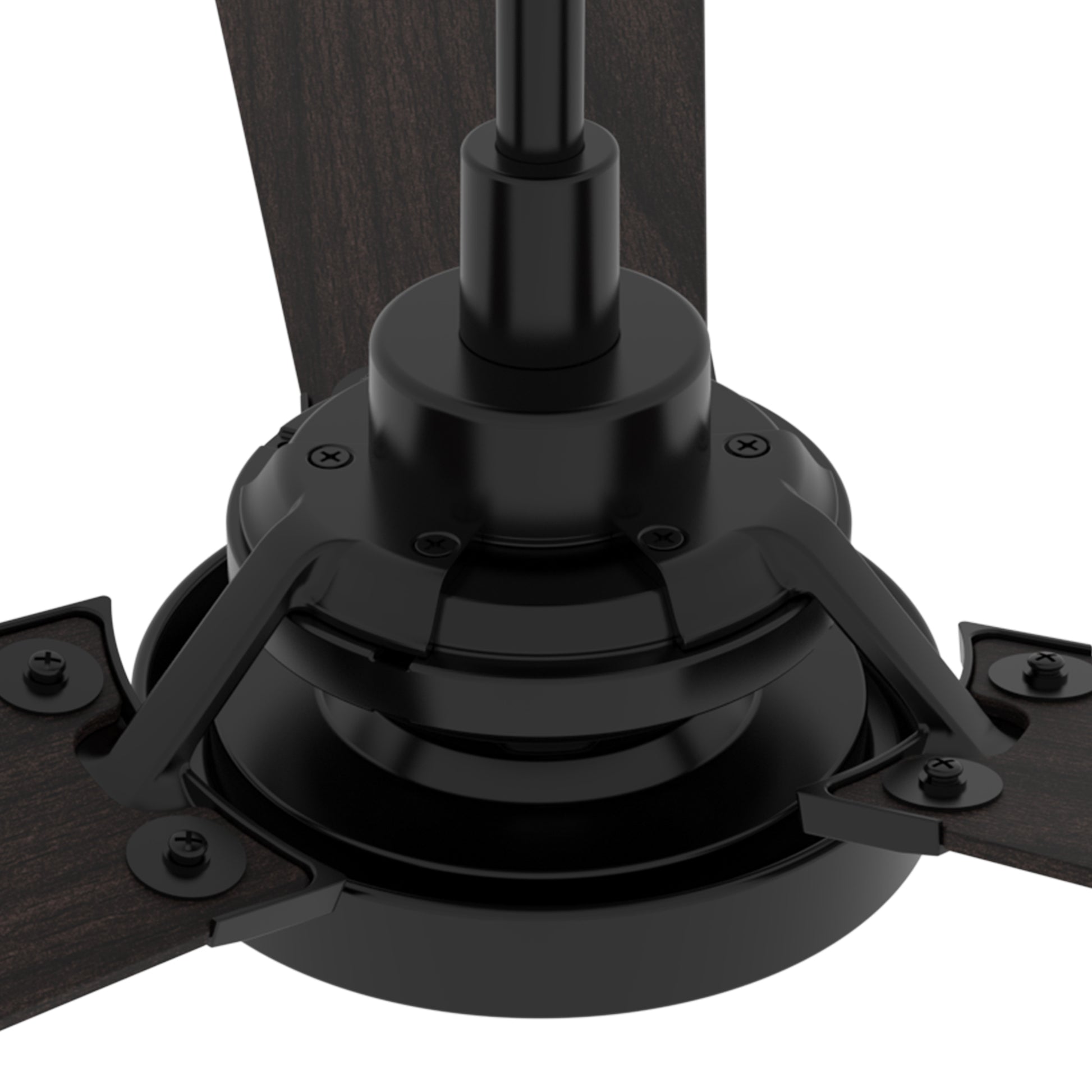 Carro USA BRISA 56 inch 3-Blade Smart Ceiling Fan with LED Light & Remote Control - Black/Walnut Wood fan blades