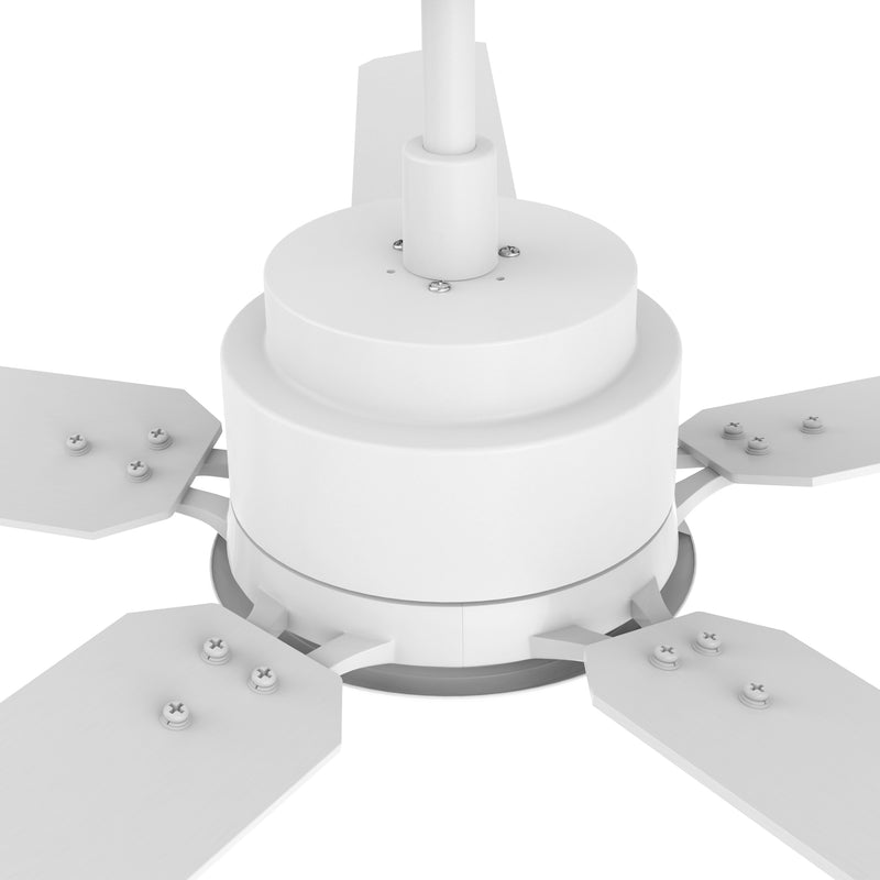 Carro Home ESPEAR 56 inch 5-Blade Smart Ceiling Fan with LED Light Kit & Remote - White/White