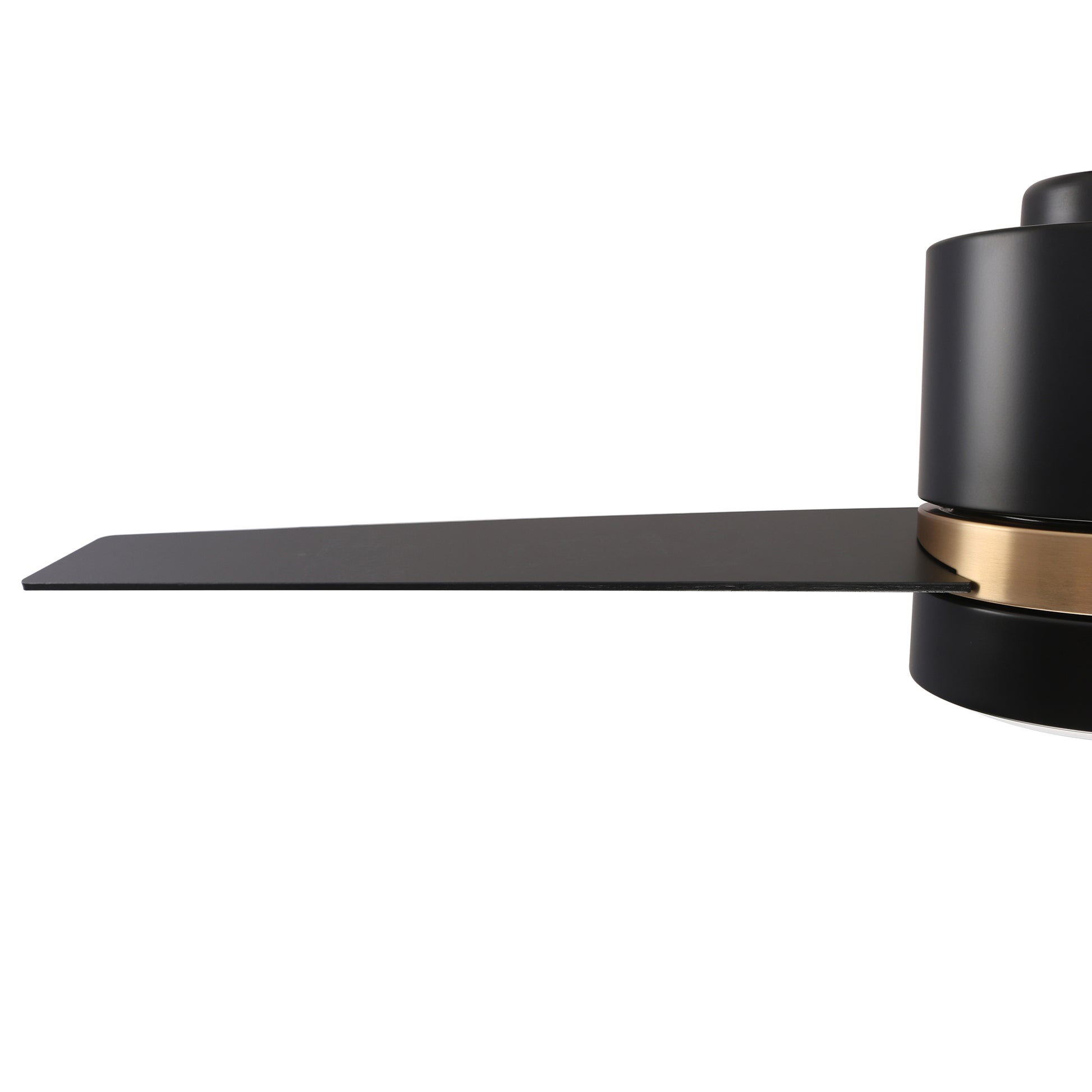 Carro Home RAIDEN 52 inch 3-Blade Smart Ceiling Fan with LED Light Kit & Smart Wall Switch - Black/Black (Gold Detail)