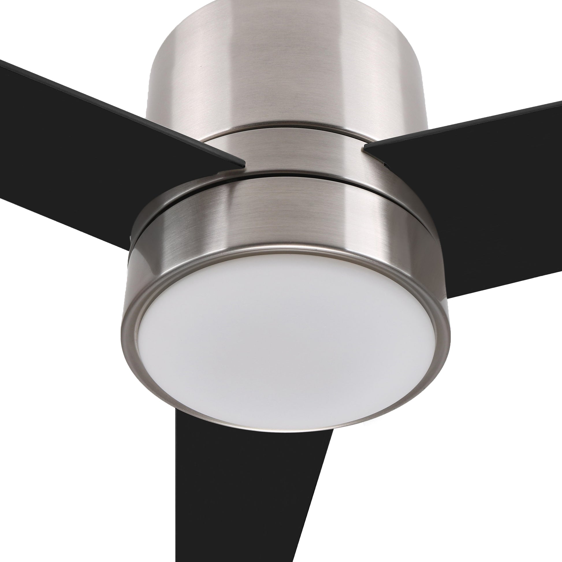 Carro Home RAIDEN 52 inch 3-Blade Smart Ceiling Fan with LED Light Kit & Smart Wall Switch - Silver/Black & Light Wood (Reversible Blades)