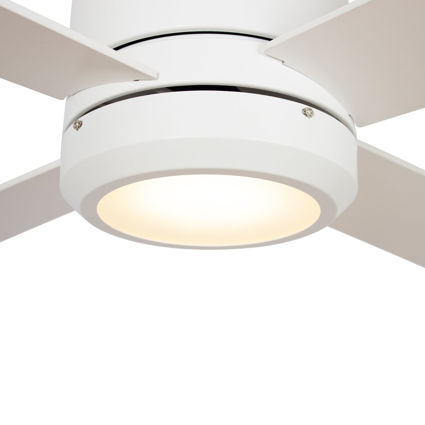 Carro ARLINGTON 52 inch 4-Blade Flush Mount Smart Ceiling Fan with Wall Switch - White/White