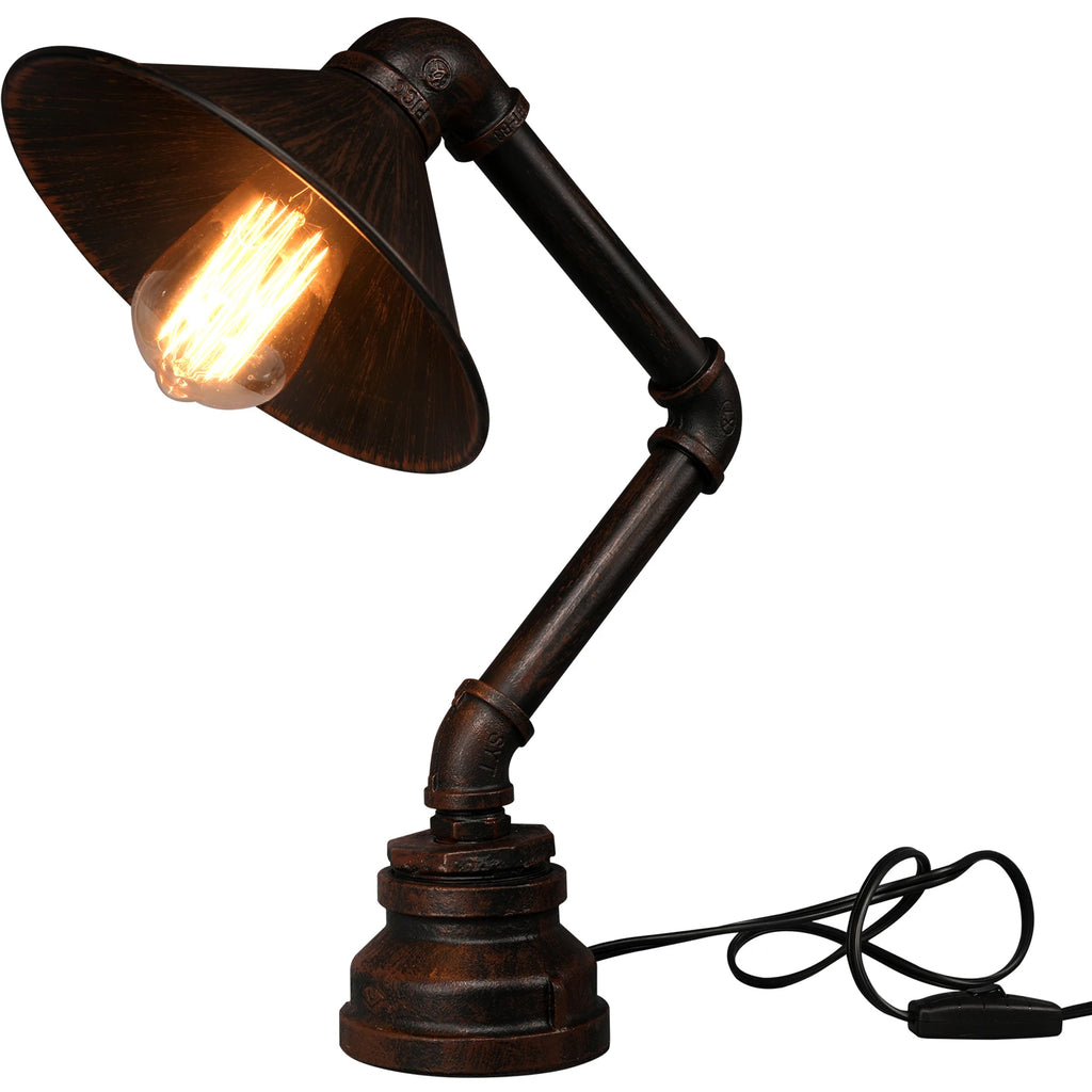ødemark konservativ Irreplaceable LYUMINA Industrial Style Vintage Copper Water Pipe 15 inch Table Lamp
