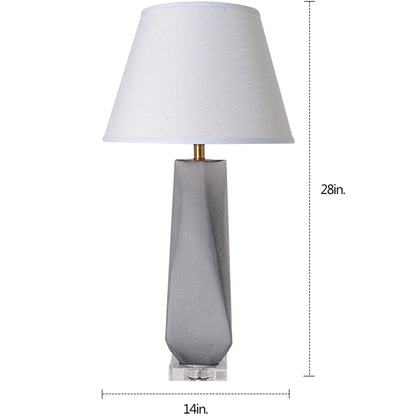 Carro Home Kala Twist Frosted Glass Table Lamp 28" - Smoke Gray