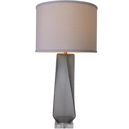 Carro Home Calla Big Twist Frosted Glass Table Lamp 31" - Smoke Gray/Light Gray Shade