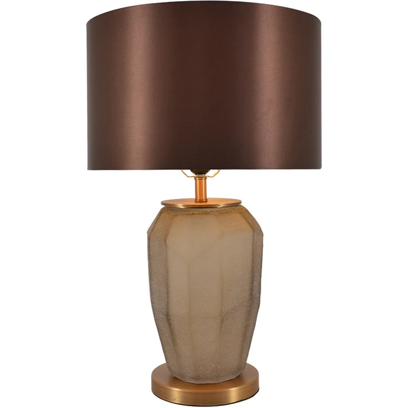 Carro Home Lola Sculpted Glass Table Lamp 23" - Spiced Apricot/Chocolate Brown