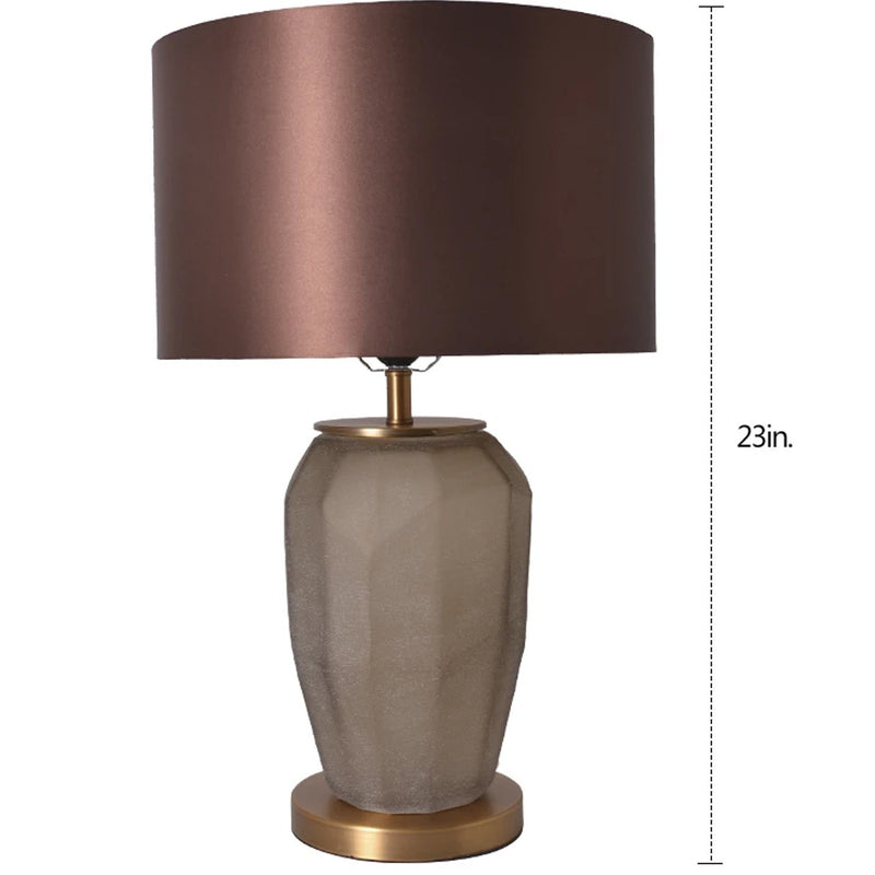 Carro Home Lola Sculpted Glass Table Lamp 23" - Spiced Apricot/Chocolate Brown