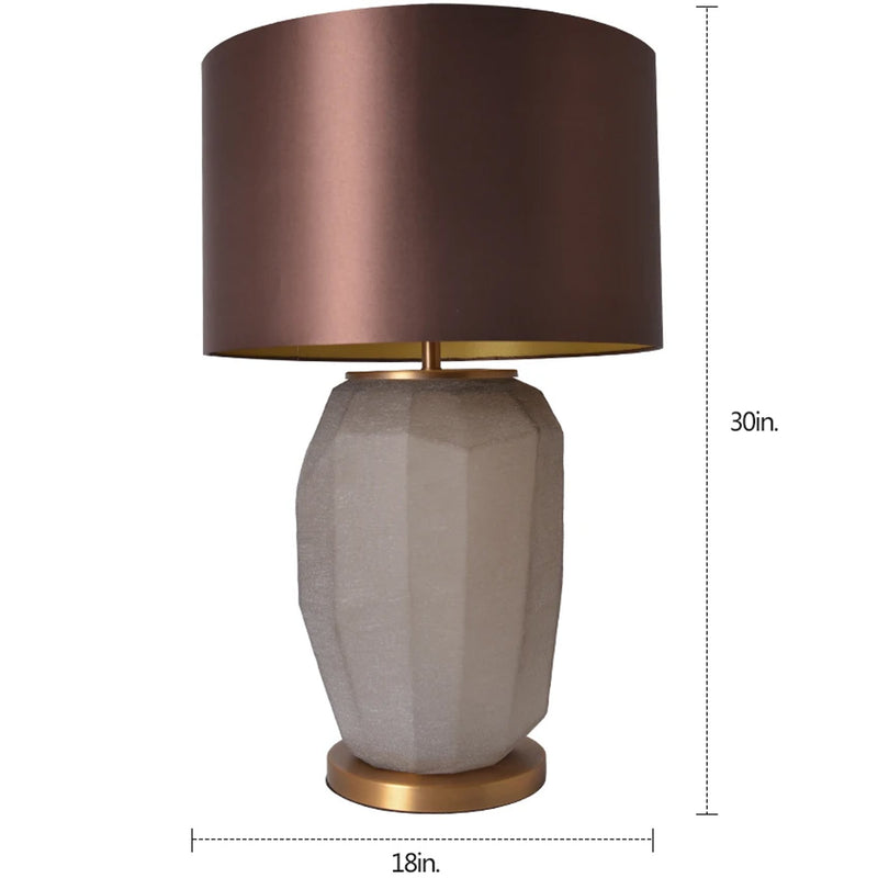 Carro Home Lola Big Sculpted Glass Table Lamp 30" - Spiced Apricot/Chocolate Brown