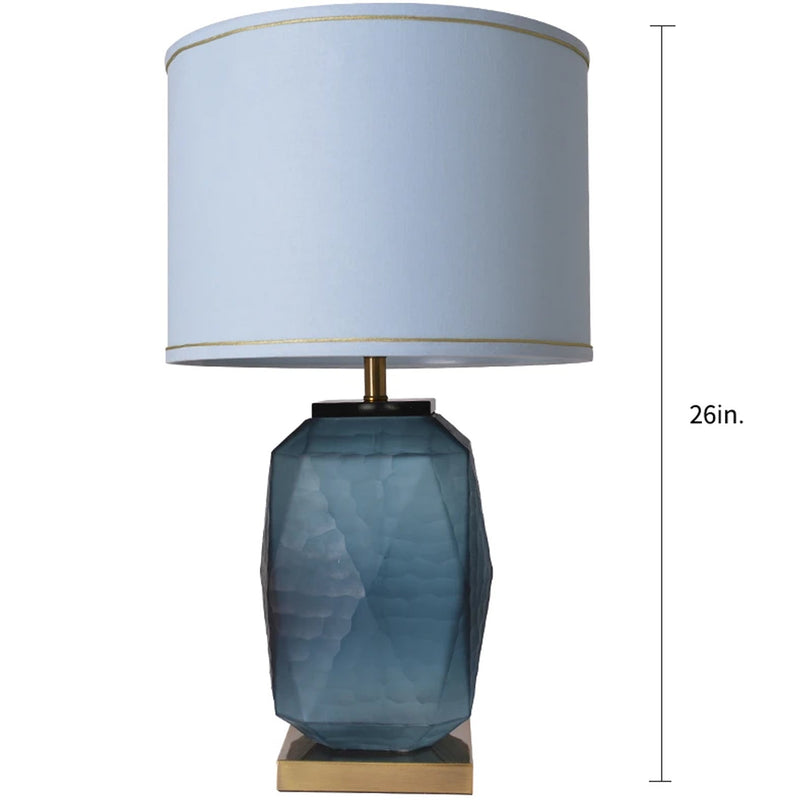Carro Home Lisianthus Sculpted Glass Table Lamp 26" - Ocean Blue/Light Blue
