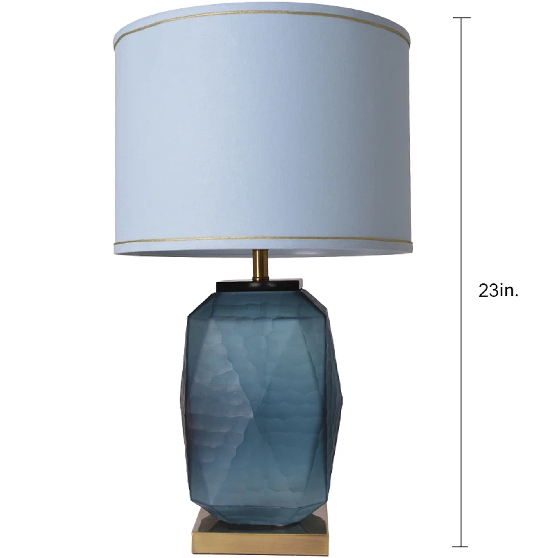 Carro Home Lisianthus Little Sculpted Glass Table Lamp 23" - Ocean Blue/Light Blue