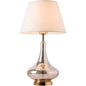 Carro Home Loto Gold Mercury Glass Table Lamp 25" - Gold Mercury/Ivory White