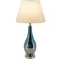 Carro Home Lola Ombre Droplet Glass Table Lamp 28" - Blue Chrome Ombre/Creme