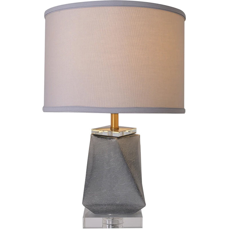 Carro Home Kala Little Twist Frosted Glass Table Lamp 24" - Smoke Gray