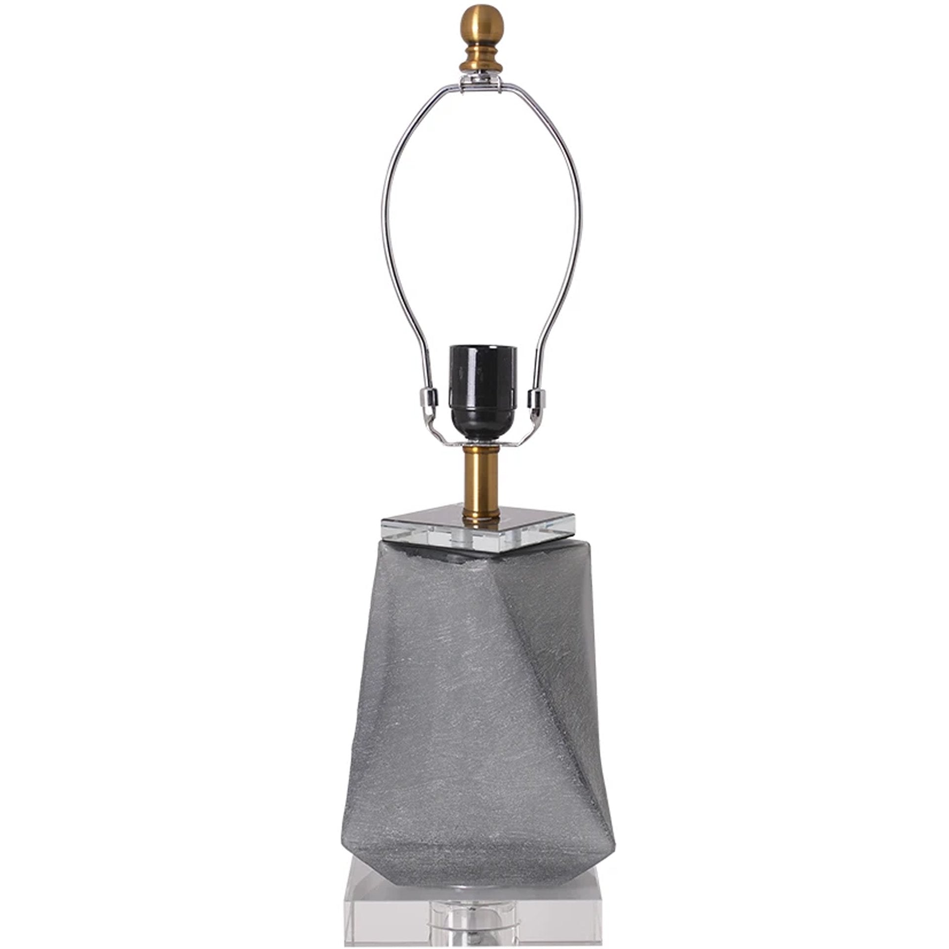 Carro Home Kala Little Twist Frosted Glass Table Lamp 24" - Smoke Gray