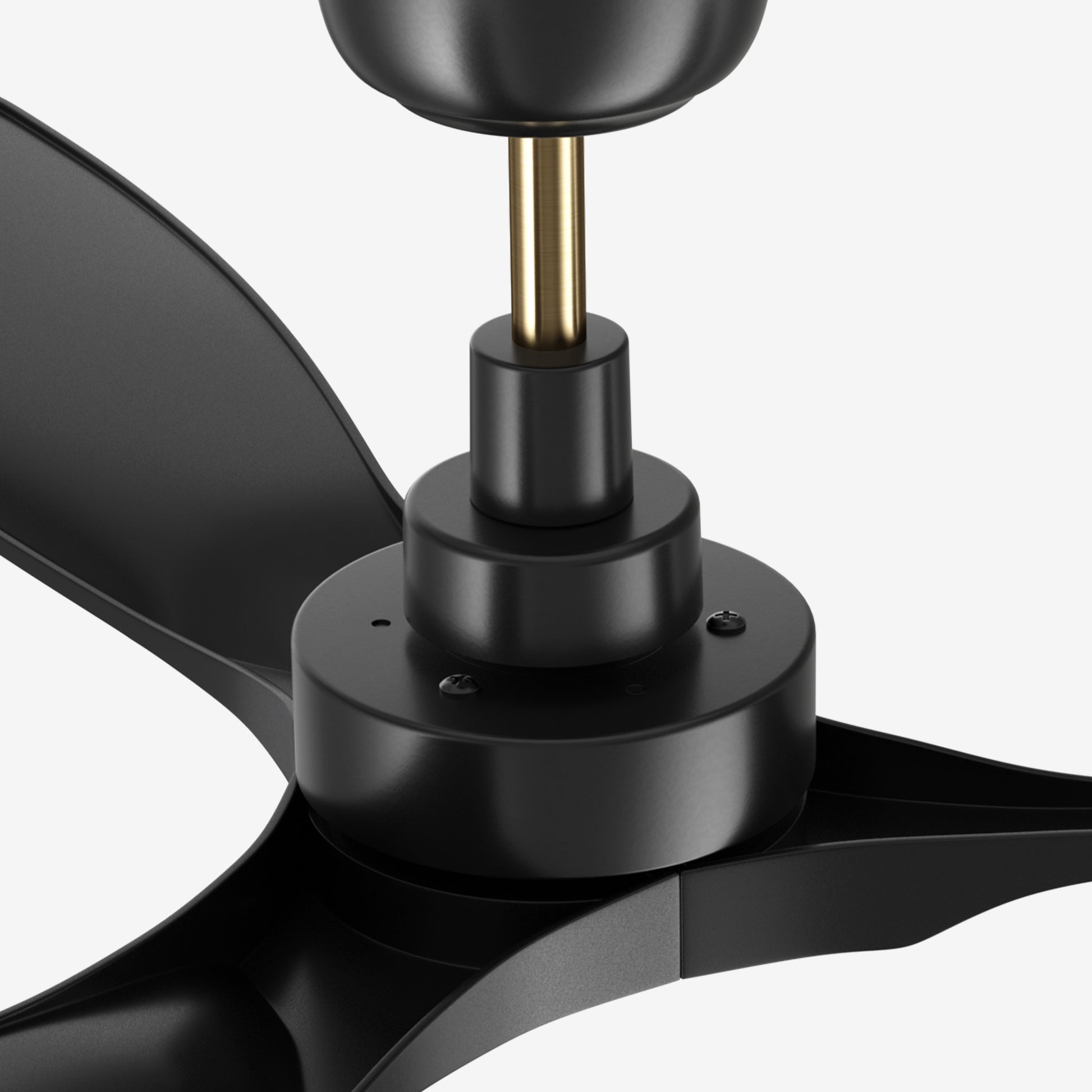 Carro KARSYN 52 inch 3-Blade Ceiling Fan with Remote Control - Black/Black (No Light)