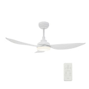Carro DAFFODIL 45 inch 3-Blade Smart Ceiling Fan with LED Light Kit and Remote - White/White