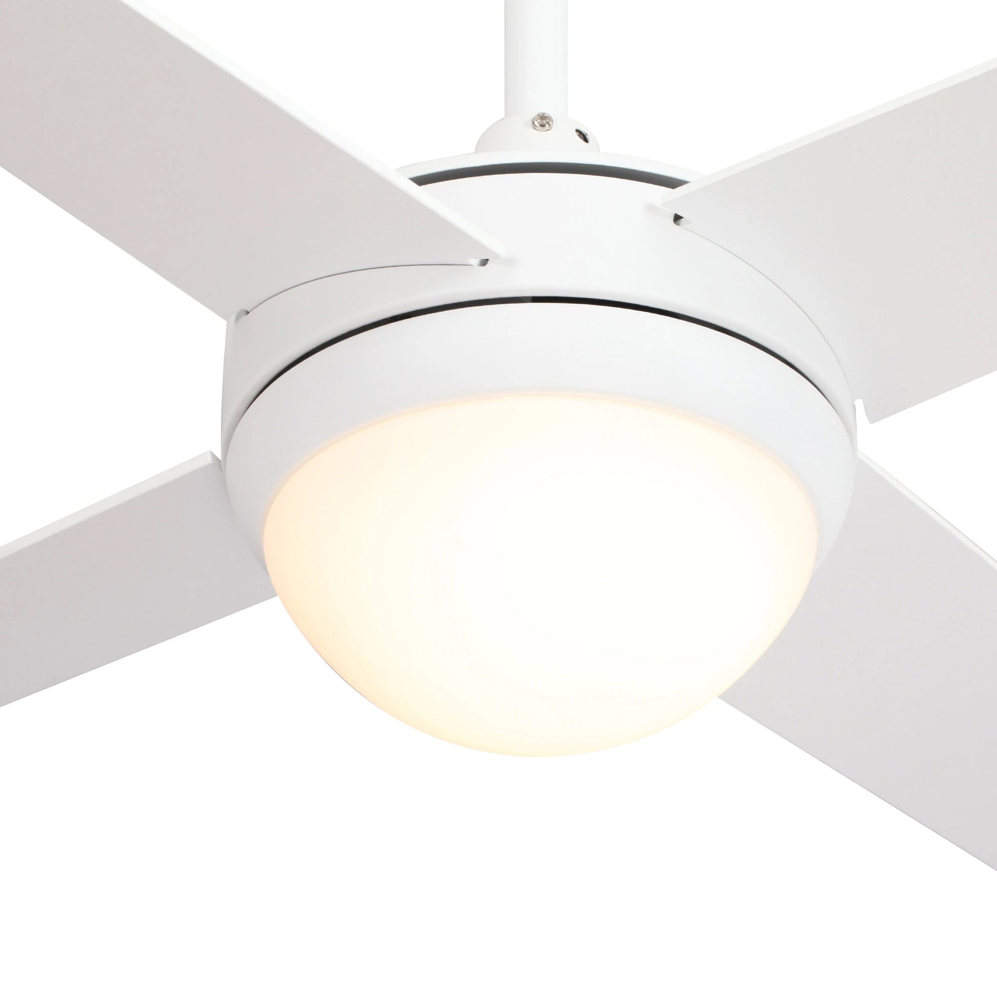 Carro NEVA 48 inch 4-Blade Smart Ceiling Fan with LED Light Kit & Smart Wall Switch - White/White