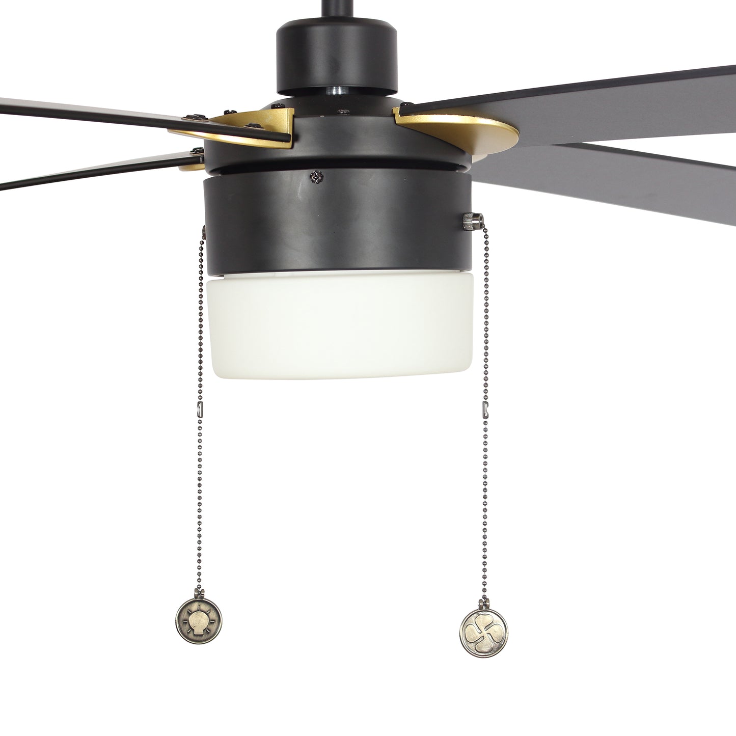 Carro AMALFI 52 inch 4-Blade Ceiling Fan with Pull Chain - Black/Black