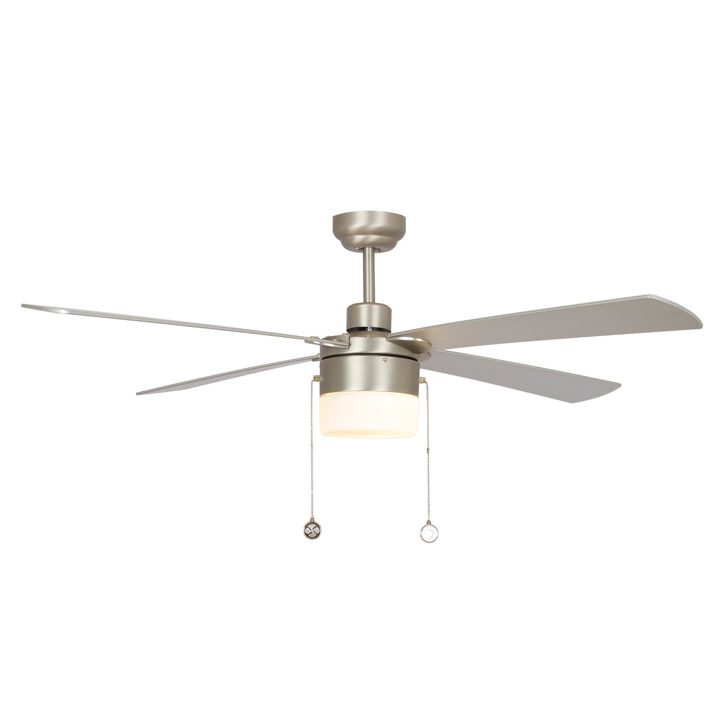 Carro AMALFI 52 inch 4-Blade Ceiling Fan with Pull Chain - Brushed Nickel/Silver