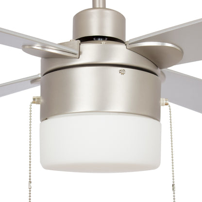 Carro AMALFI 52 inch 4-Blade Ceiling Fan with Pull Chain - Brushed Nickel/Silver