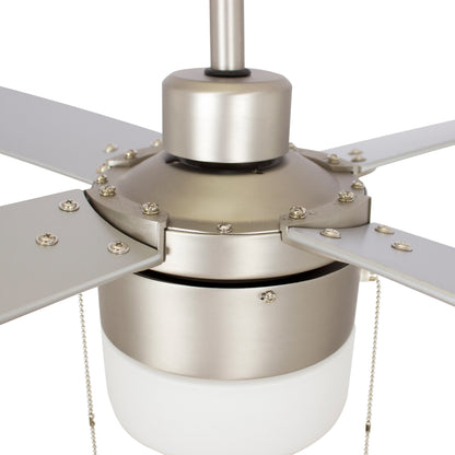 Carro AMALFI 52 inch 4-Blade Ceiling Fan with Pull Chain - Brushed Nickel/Silver