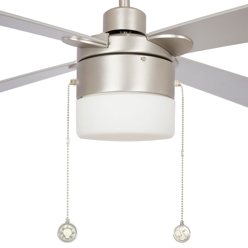 Carro AMALFI 52 inch 4-Blade Ceiling Fan with Pull Chain - Brushed Nickel/Silver