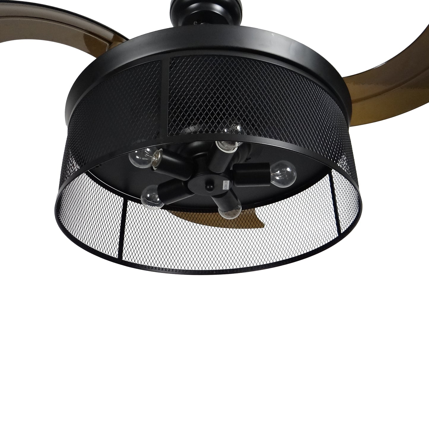 Carro PALOMA 42 inch 3-Blade Retractable Blades Smart Ceiling Fan with Wall Switch - Black/Dark Brown