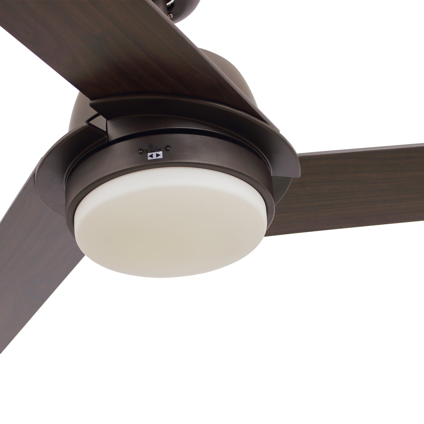 Carro AERYN 52 inch 3-Blade Smart Ceiling Fan with Wall Switch - Oil Rubbed Bronze/Walnut