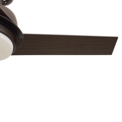 Carro AERYN 52 inch 3-Blade Smart Ceiling Fan with Wall Switch - Oil Rubbed Bronze/Walnut