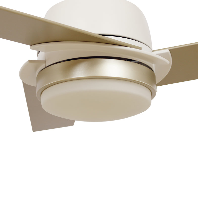 Carro AERYN 52 inch 3-Blade Smart Ceiling Fan with Wall Switch - White/Champagne