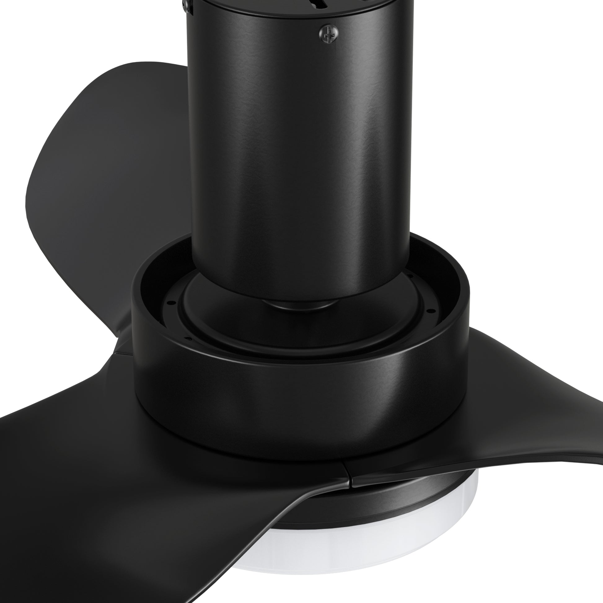 Carro BUDE 36 inch 3-Blade Low Profile Ceiling Fan with LED Light & Remote Control - Black/Black