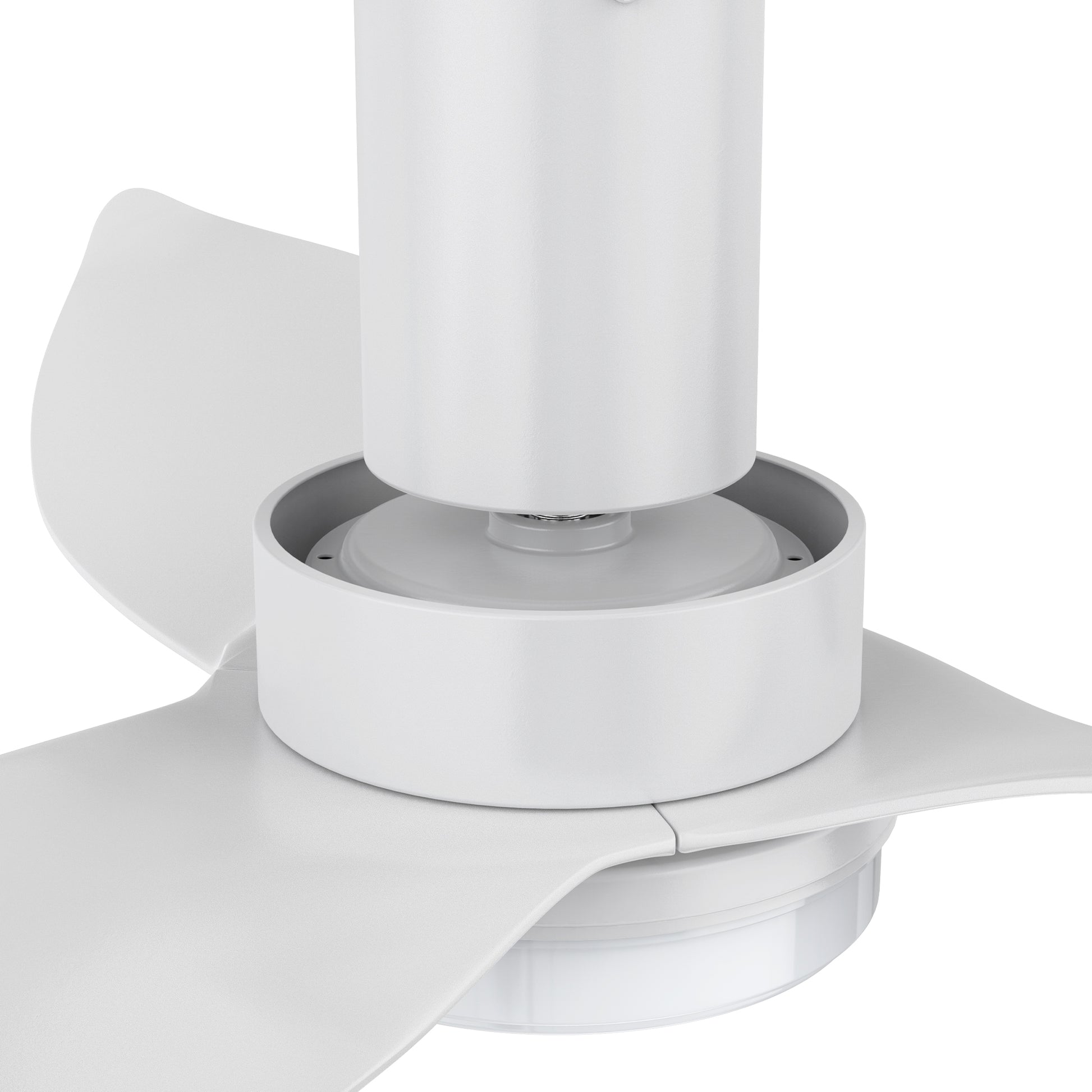 Carro BUDE 36 inch 3-Blade Low Profile Ceiling Fan with LED Light & Remote Control - White/White