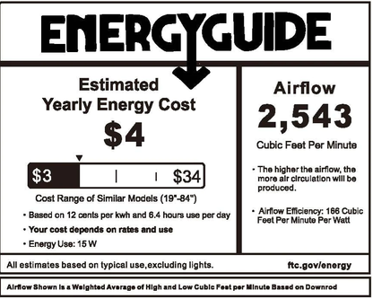 Carro BUDE 36 inch 3-Blade Low Profile Ceiling Fan with LED Light & Remote Control - White/White