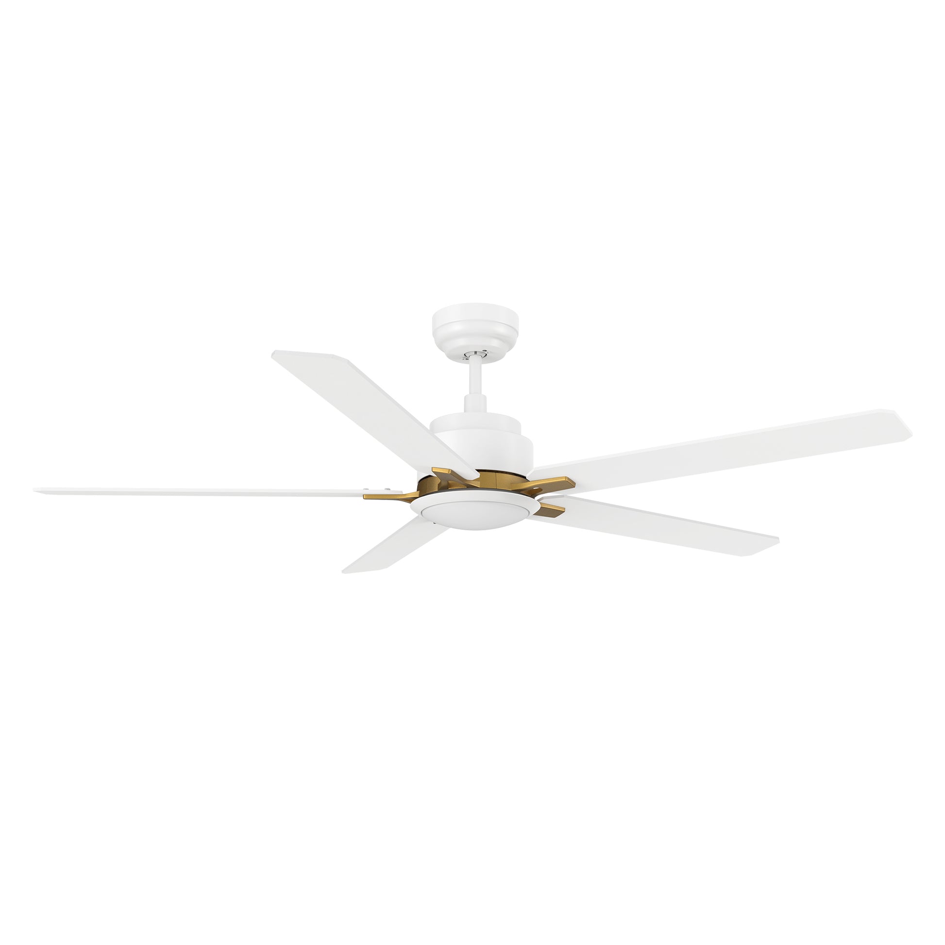 Carro KANNAN 60 inch 5-Blade Ceiling Fan with LED Light & Remote Control - White/White