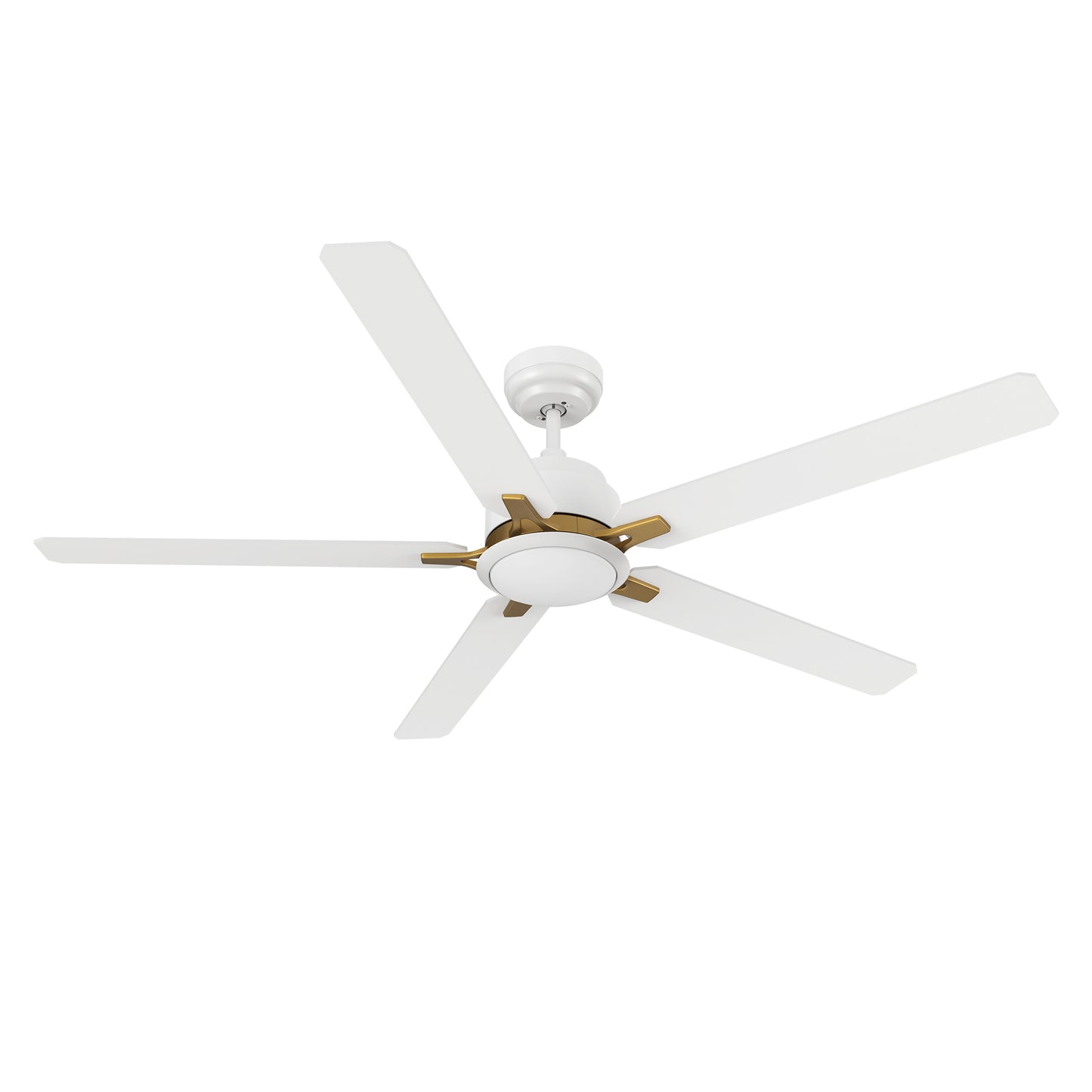 Carro KANNAN 60 inch 5-Blade Ceiling Fan with LED Light & Remote Control - White/White