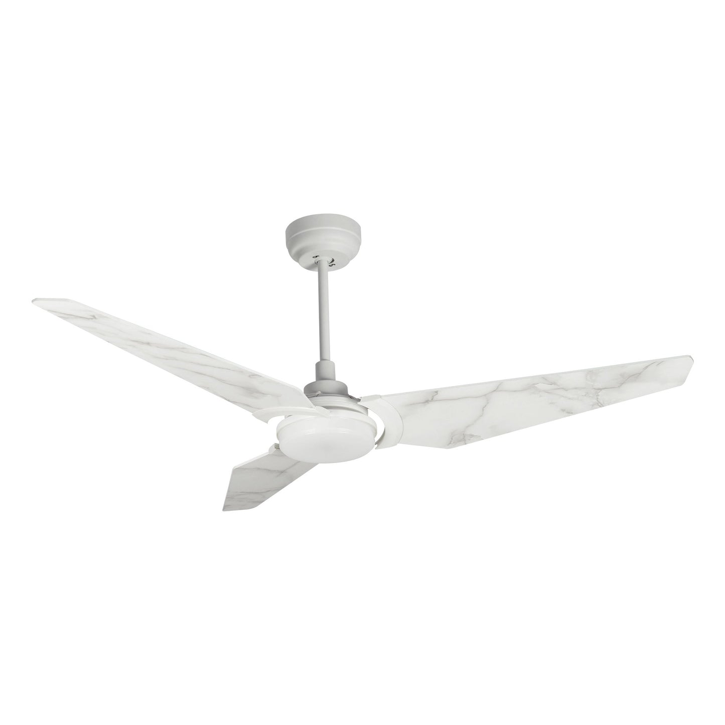 Carro USA KAJ 52 inch 3-Blade Smart Ceiling Fan with LED Light Kit & Remote-White/Marble Pattern fan blades