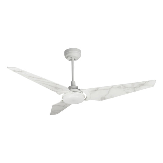 Carro USA KAJ 52 inch 3-Blade Smart Ceiling Fan with LED Light Kit & Remote-White/Marble Pattern fan blades