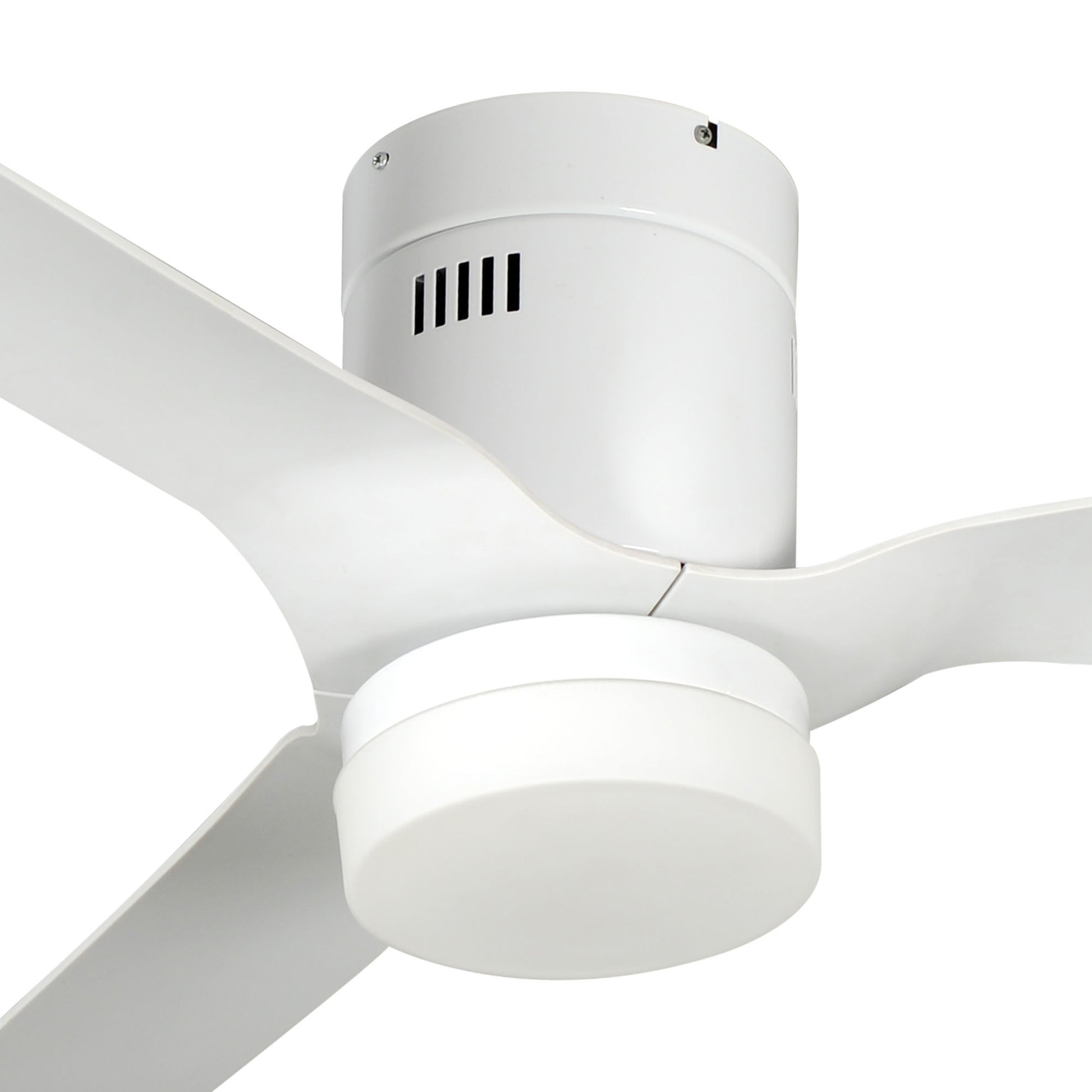 Carro SPEZIA 52 inch 3-Blade Flush Mount Smart Ceiling Fan with LED Light Kit & Remote - White/White