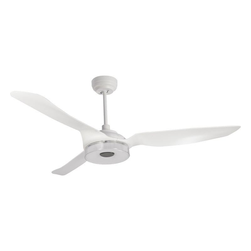 Carro FLETCHER 60 inch 3-Blade Smart Ceiling Fan with LED Light Kit & Remote - White/White